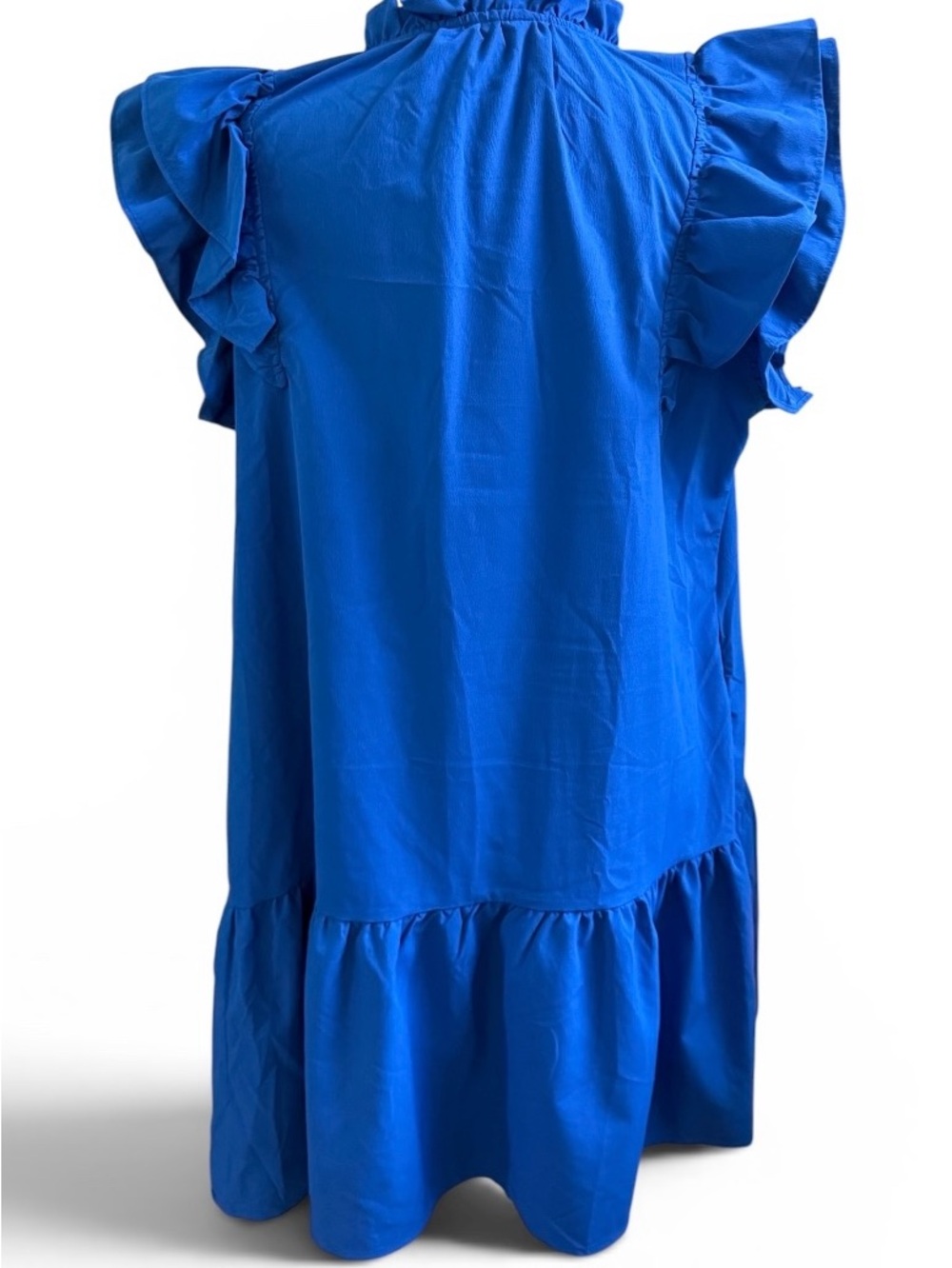 Dokotoo XL Women’s Ruffle Sleeve Mini Baby Doll Mini Dress in Royal Blue - Picture 2 of 16
